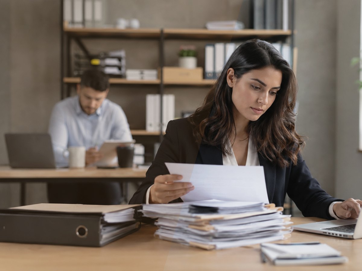 Échange calme autour de documents administratifs